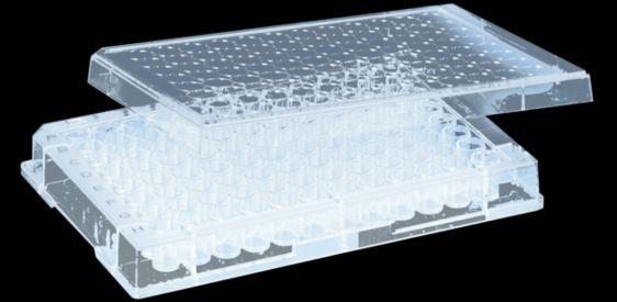 Мікропланшет 96 лунок, плоске дно, з кришкою